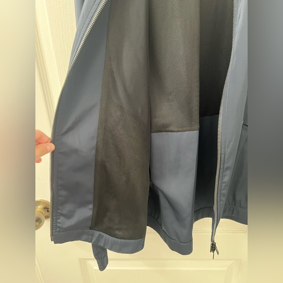 Theory Men’s Scotty Bevan Double Zip Front Jacket Windbreaker Navy Blue Size XL - Picture 8 of 10